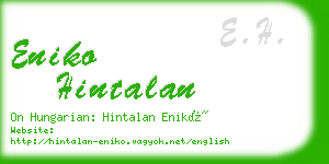 eniko hintalan business card